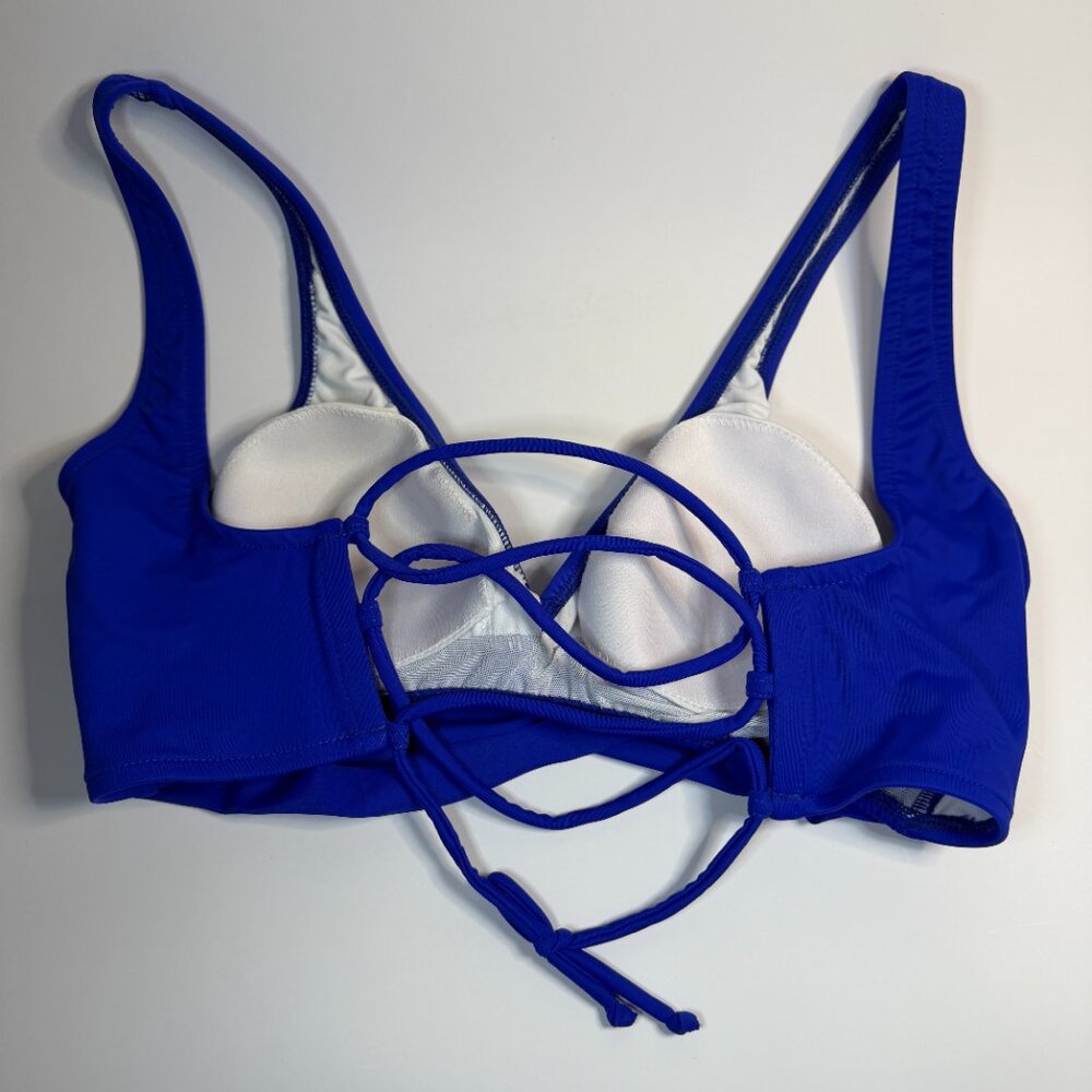 Venus Swim Lovely Lift Wrap Bikini Top - Cobalt Blue - M - Pole Top - Picture 4 of 6